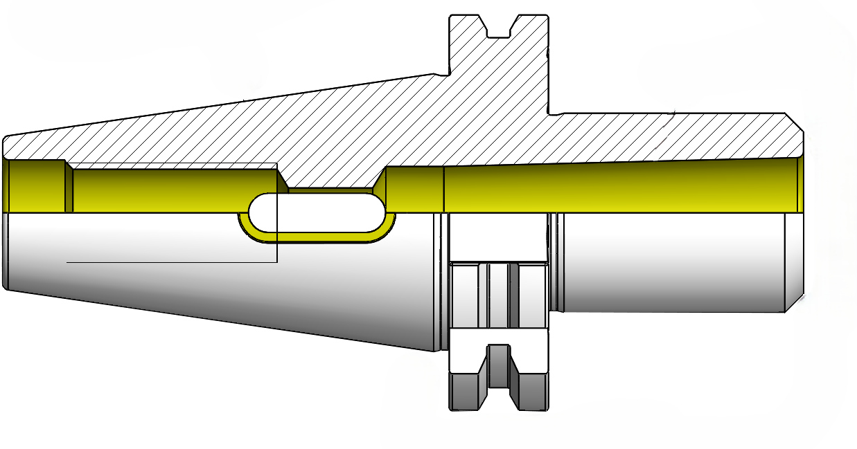 Technical dimension drawing of Morse Taper Adapters (MTA) 46ISO30MTA145 — SK / ISO shank, DIN 228 / Morse Taper
