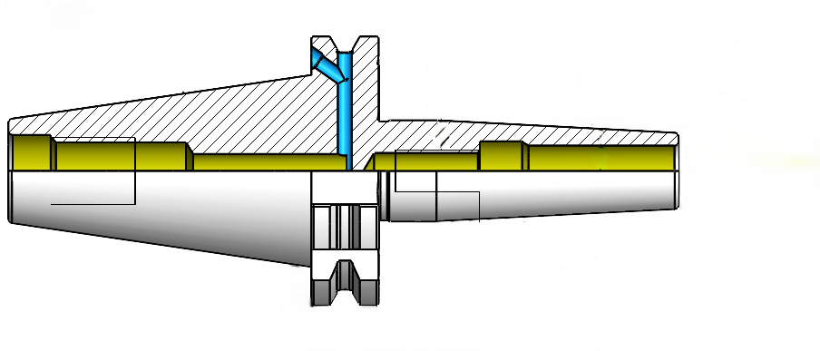 Technical dimension drawing of Slim Shrink Fit Holders (SFS) 47ISO30SFS1080 — SK / ISO shank, DIN 69882-8